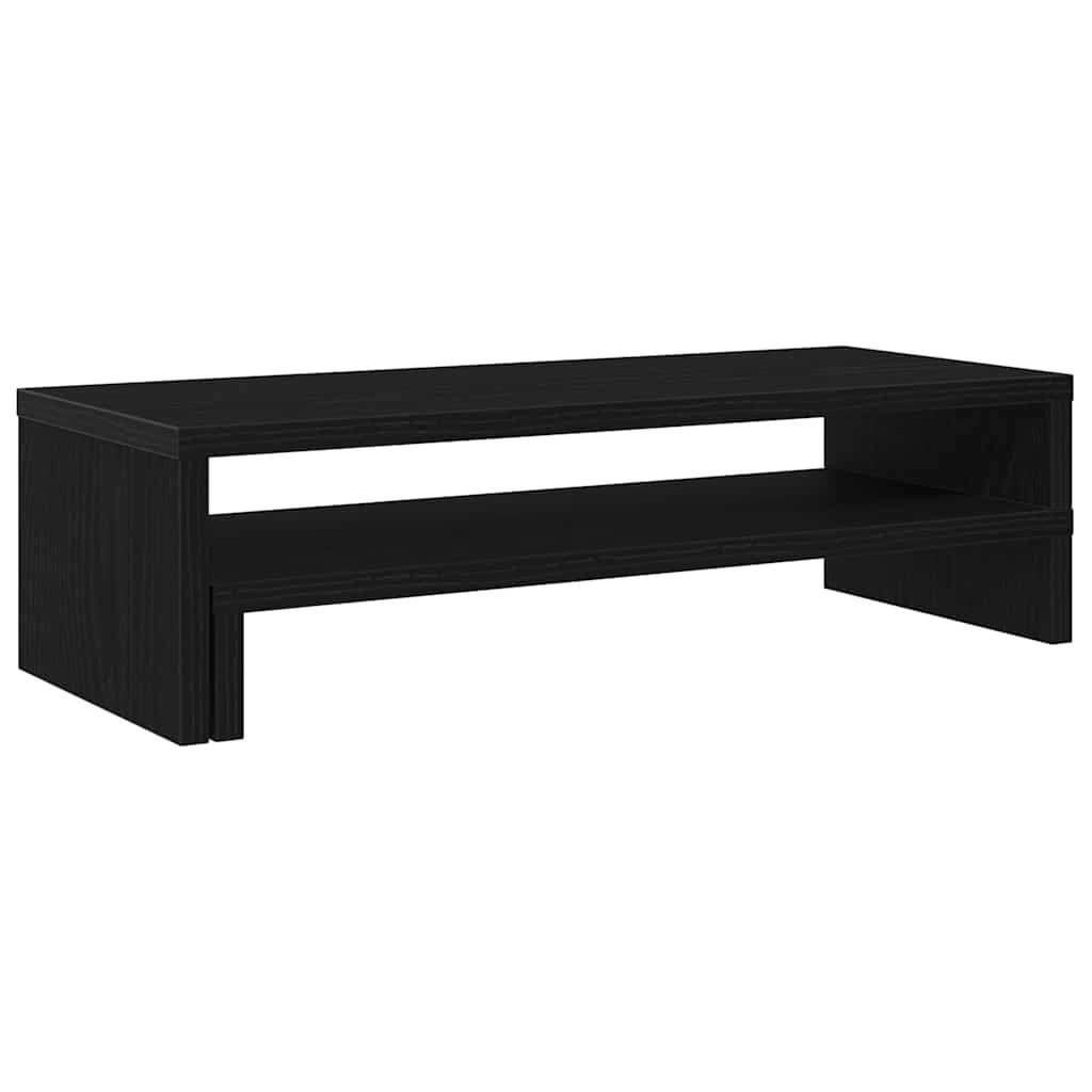 vidaXL Stojan na monitor čierny dub 54x22x15 cm umelé drevo