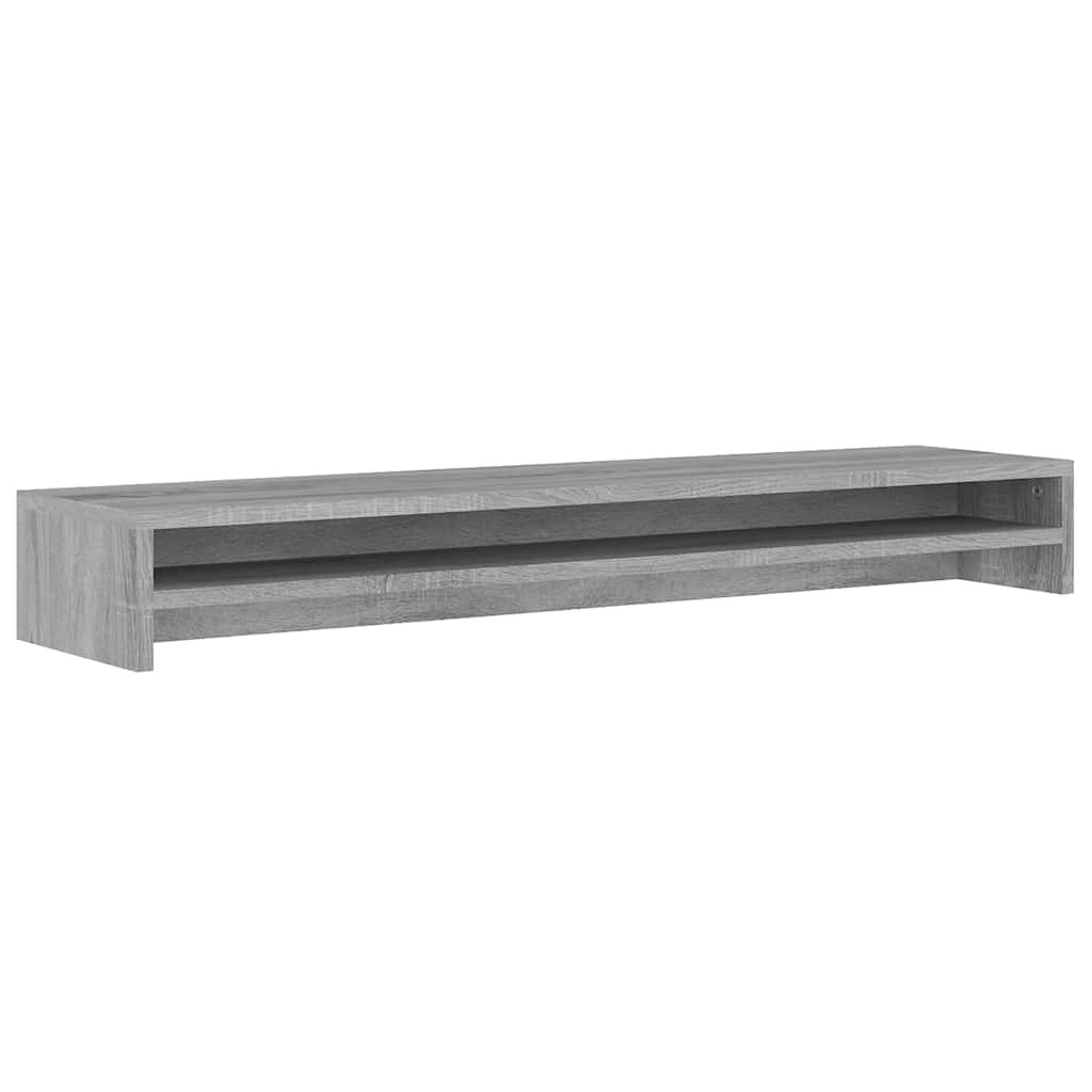 vidaXL Stojan na monitor sivý dub sonoma 100x24x13 cm spracované drevo
