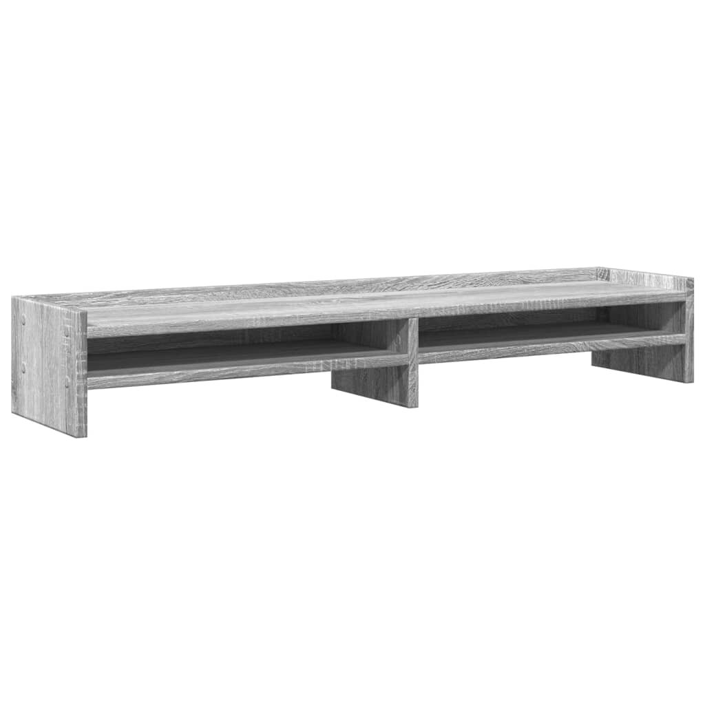 vidaXL Stojan na monitor sivý dub sonoma 100x24x16 cm kompozitné drevo