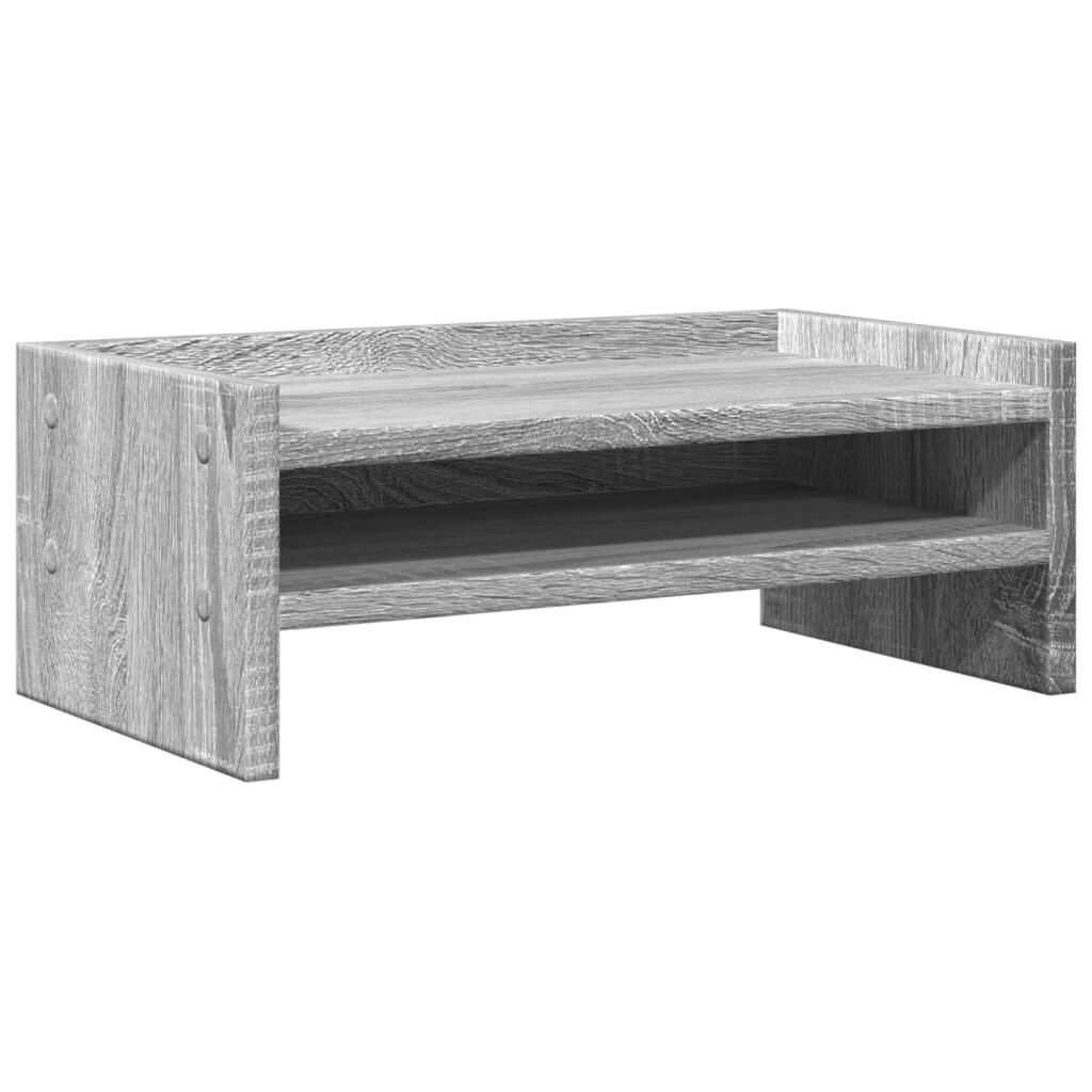 vidaXL Stojan na monitor sivý dub sonoma 42x24x16 cm kompozitné drevo