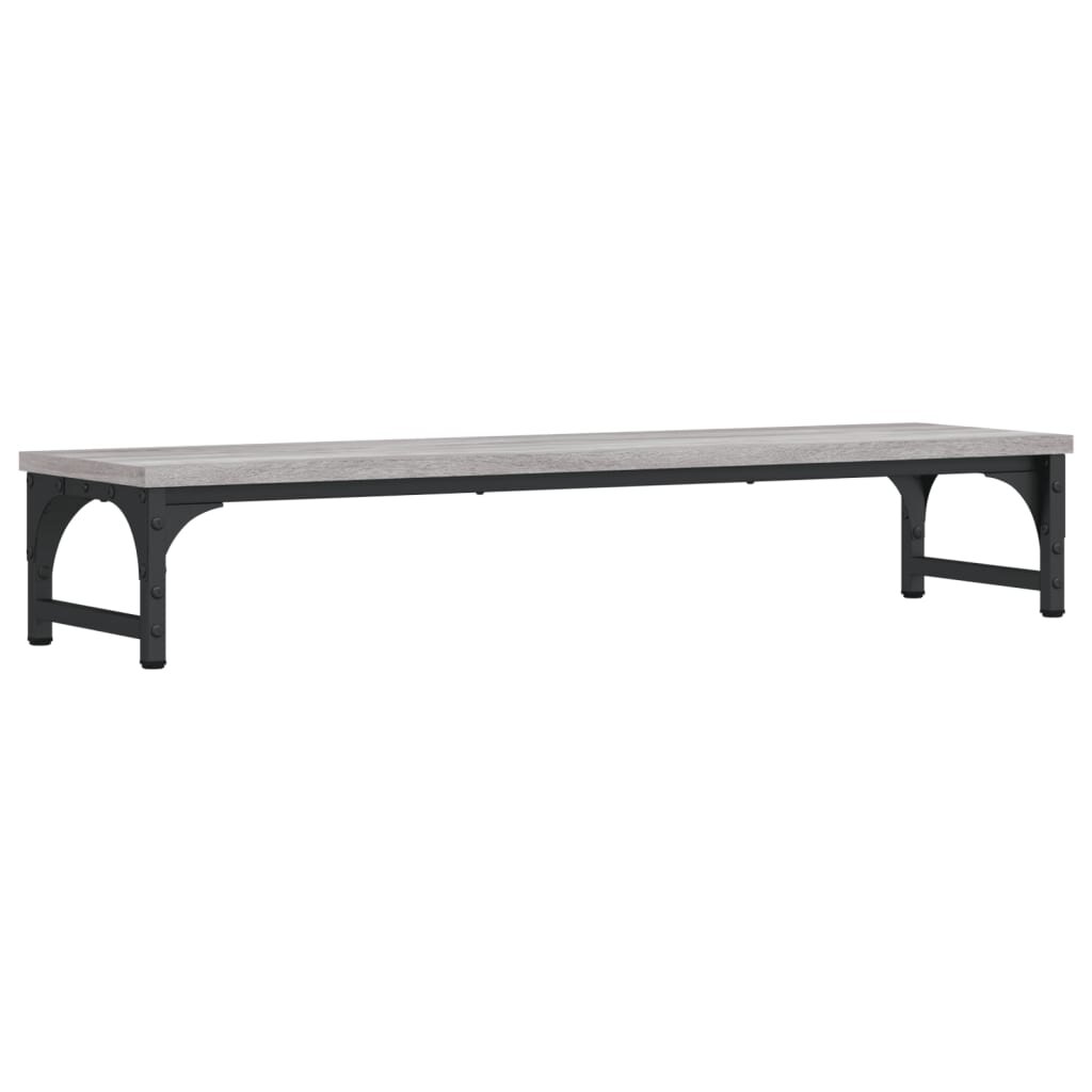 vidaXL Stojan na monitor sivý sonoma 85x23x155 cm kompozitné drevo