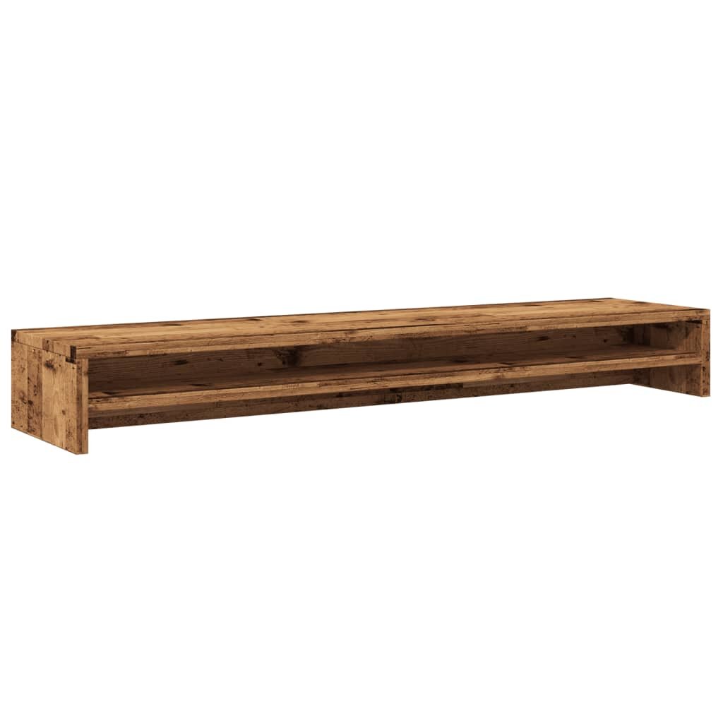 vidaXL Stojan na monitor staré drevo 100x24x13 cm drevotrieska
