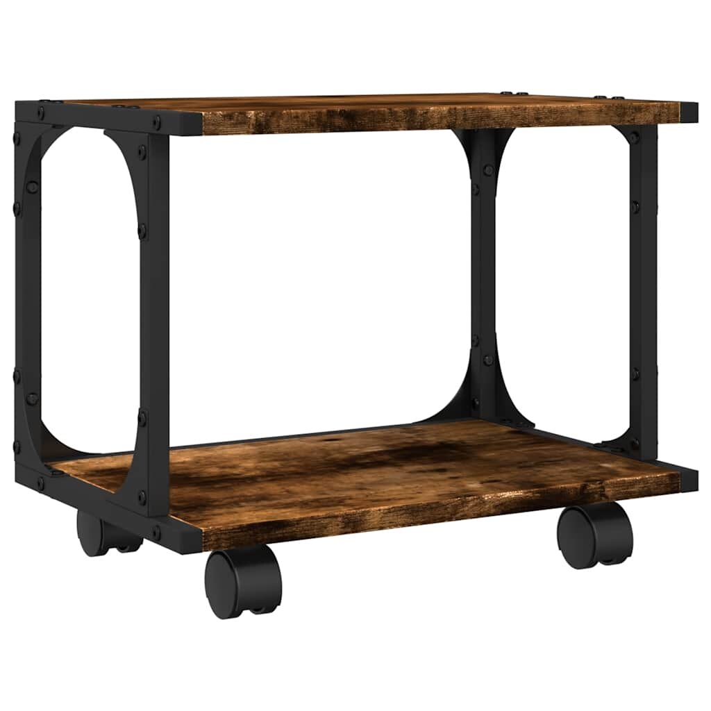 vidaXL Stojan na tlačiareň 2-posch. dymový dub 41x28x335cm kom. drevo