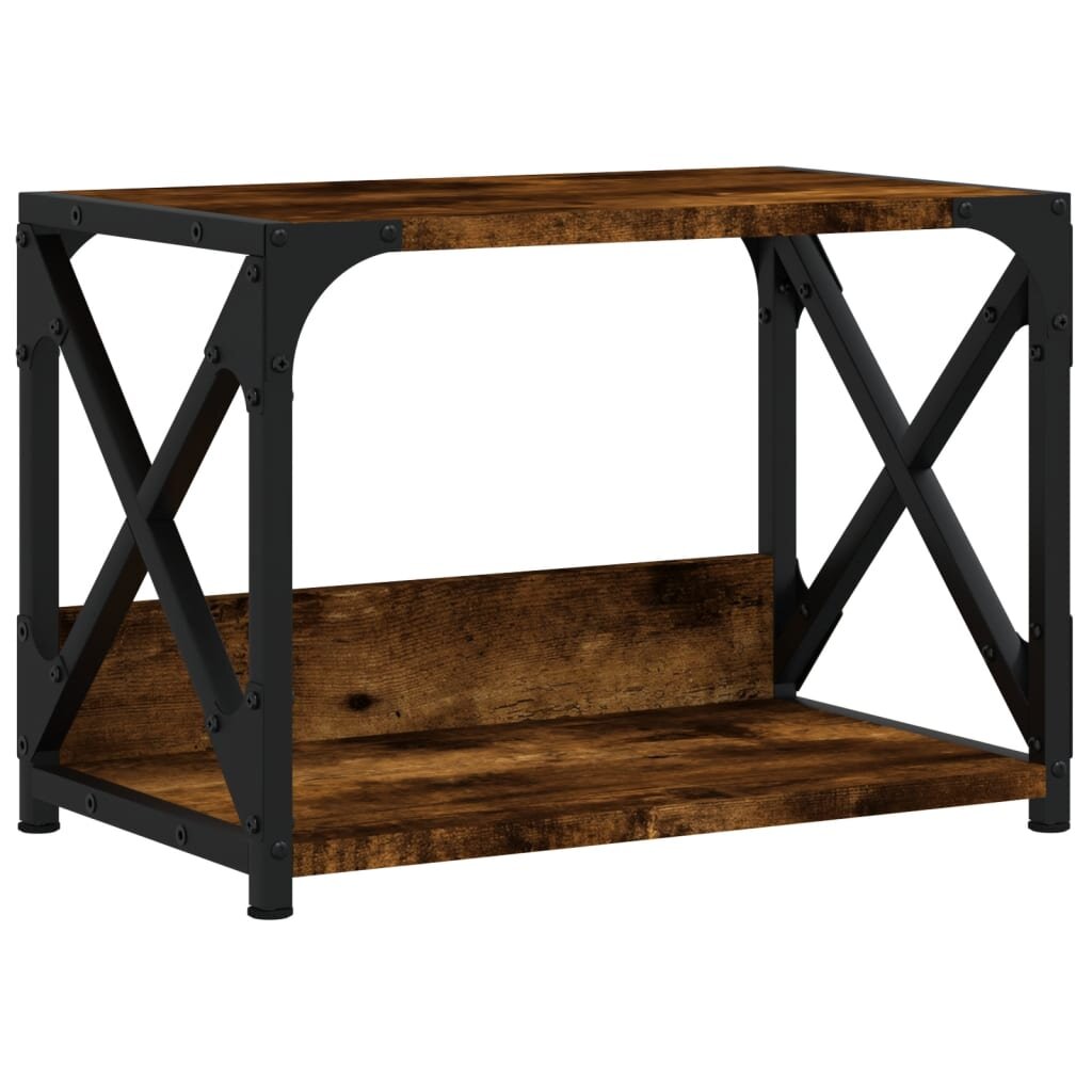 vidaXL Stojan na tlačiareň 2-posch. dymový dub 44x26x315cm kom. drevo