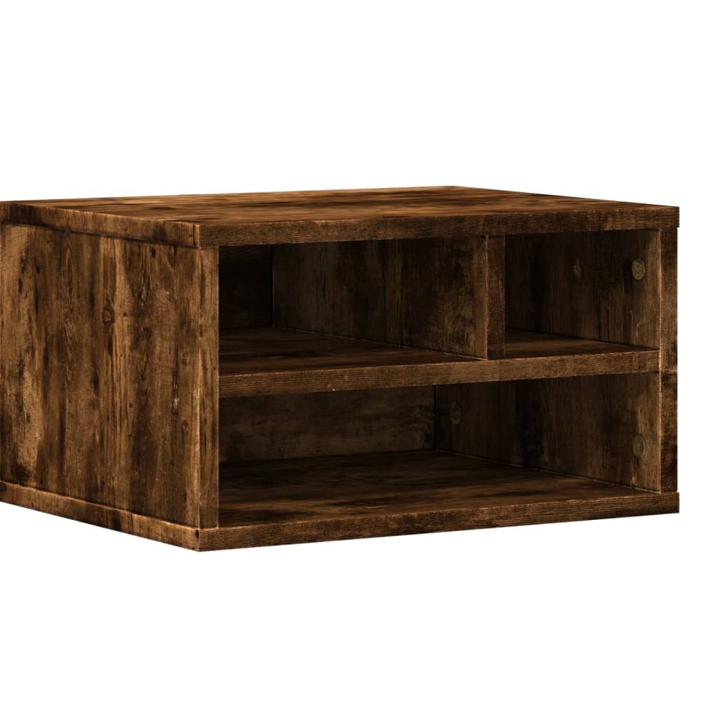 vidaXL Stojan na tlačiareň dymový dub 40x32x225 cm kompozitné drevo