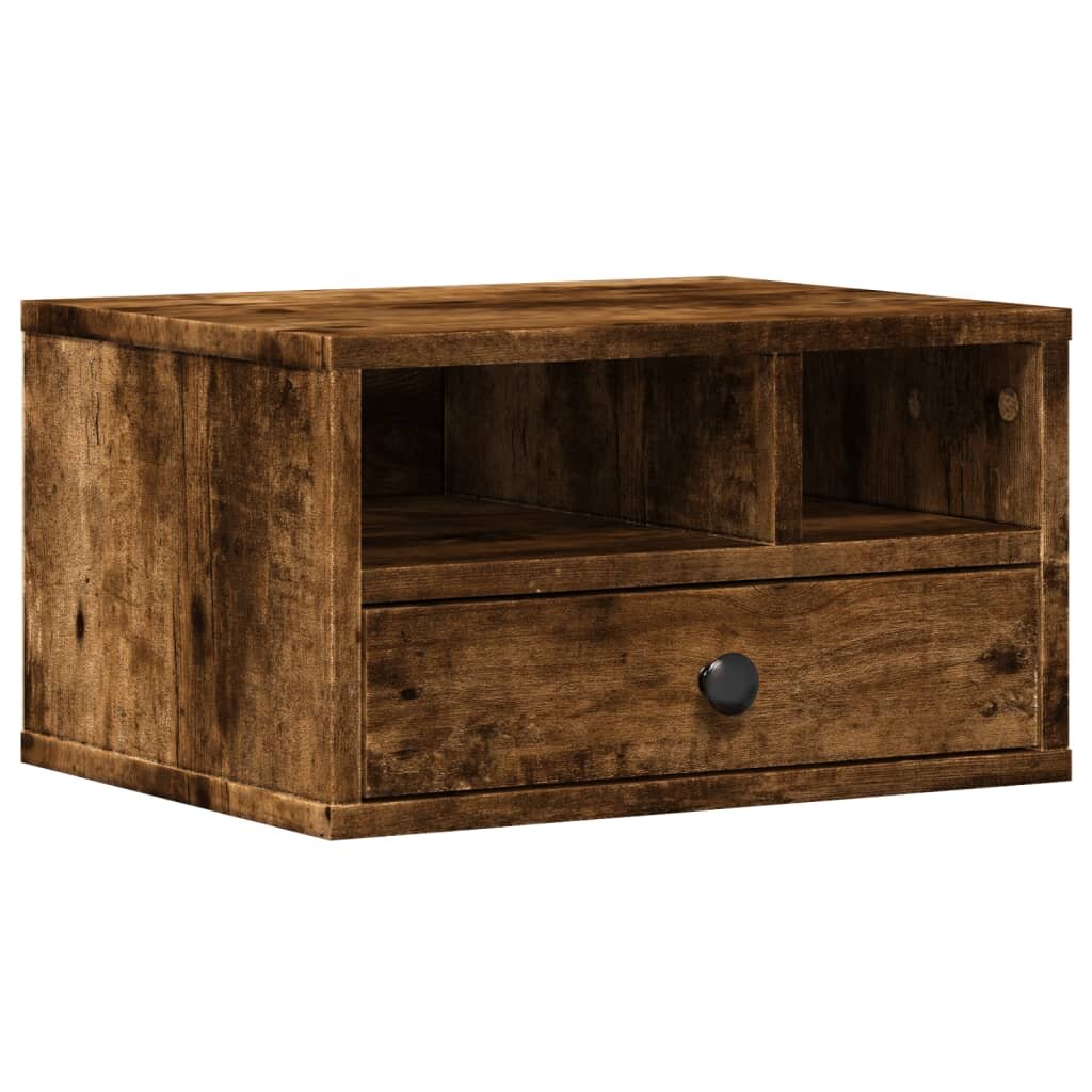 vidaXL Stojan na tlačiareň dymový dub 40x32x225 cm kompozitné drevo