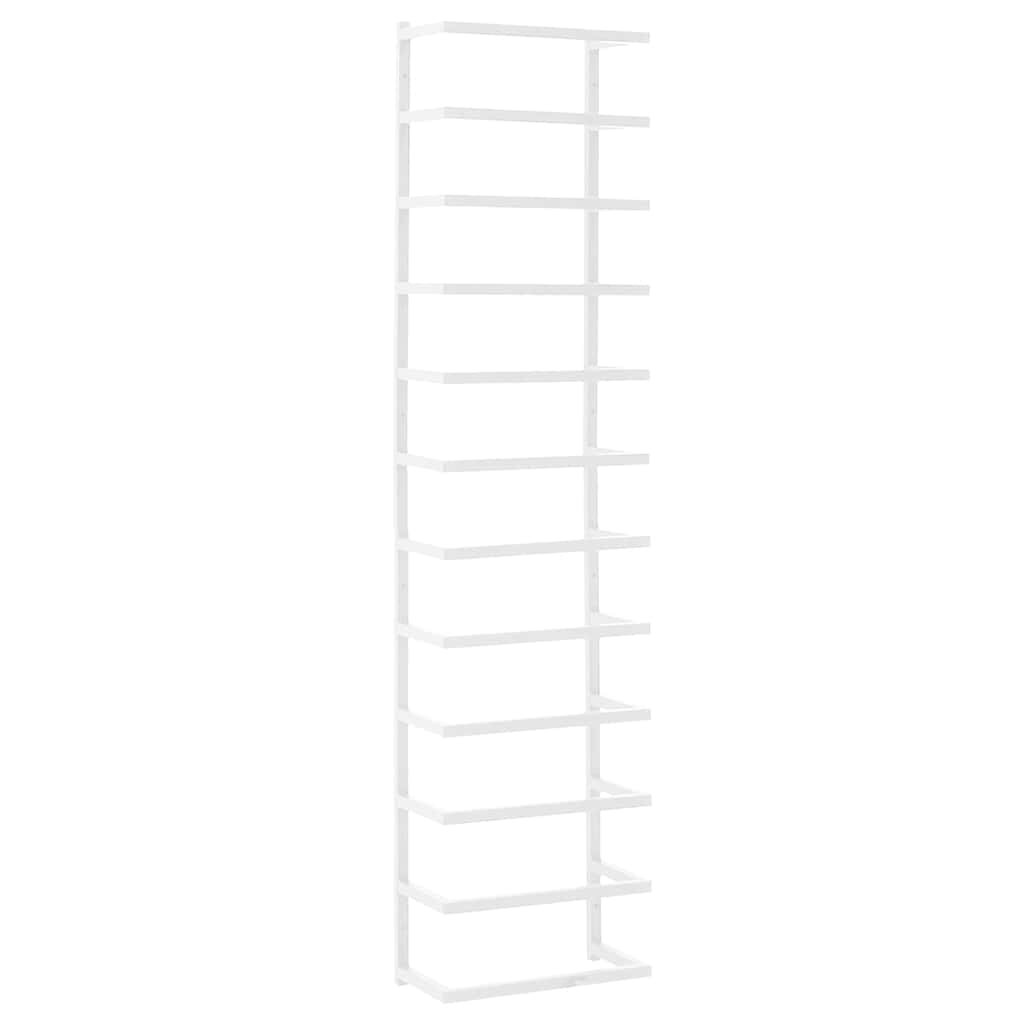 vidaXL Stojan na uteráky biely 24x12x96 cm oceľ