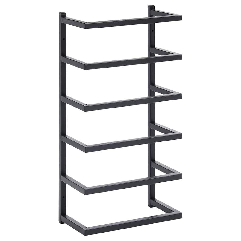 vidaXL Stojan na uteráky čierny 24x12x48 cm oceľ