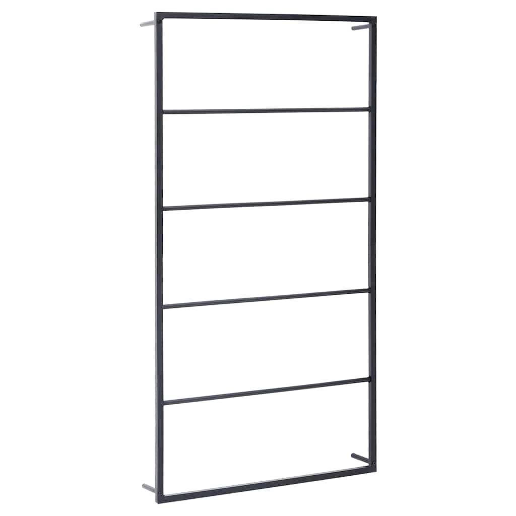 vidaXL Stojan na uteráky čierny 60x10x116 cm oceľ