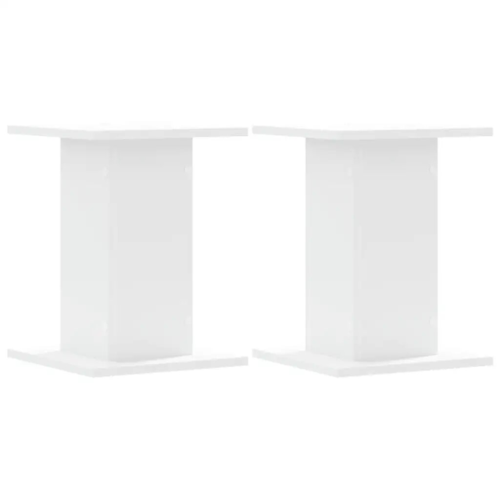 vidaXL Stojany na reproduktor 2 ks biele 30x30x40 cm kompozitné drevo