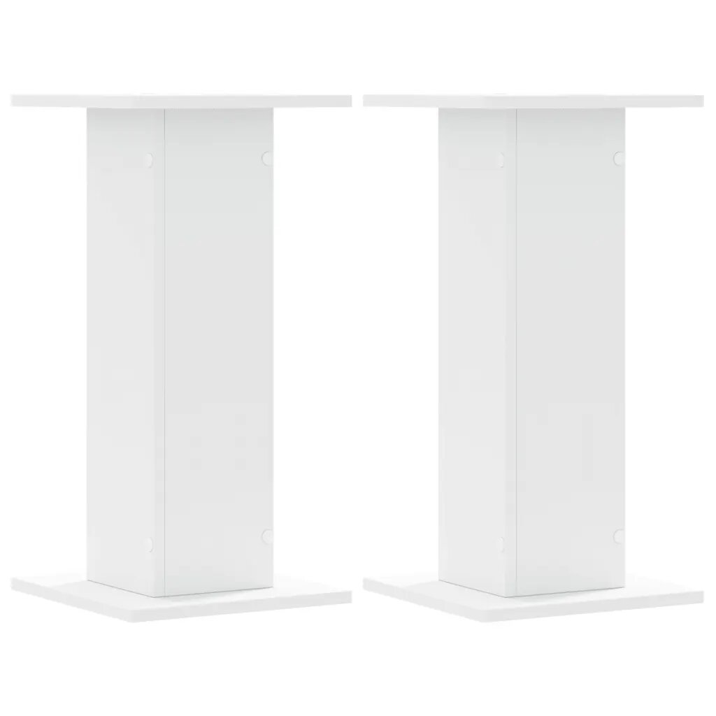 vidaXL Stojany na reproduktor 2 ks biele 30x30x60 cm kompozitné drevo