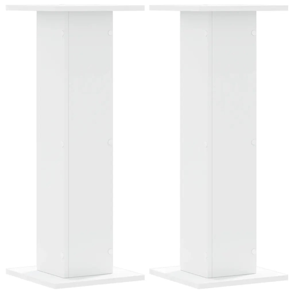 vidaXL Stojany na reproduktor 2 ks biele 30x30x80 cm kompozitné drevo