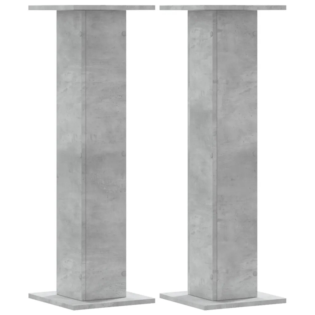 vidaXL Stojany na reproduktor 2ks betónové 30x30x95cm kompozitné drevo
