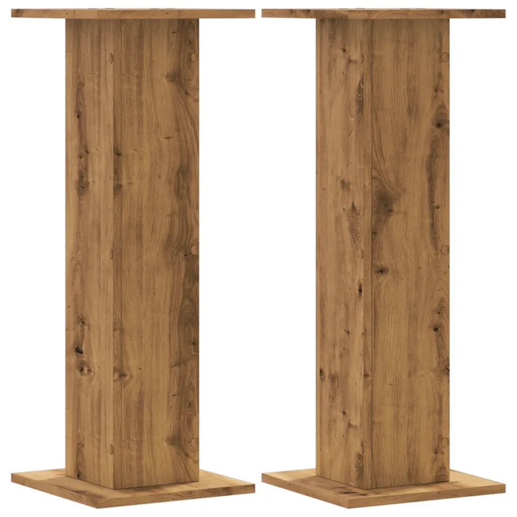 vidaXL Stojany na reproduktor 2ks dub artisan 30x30x80cm kompoz. drevo