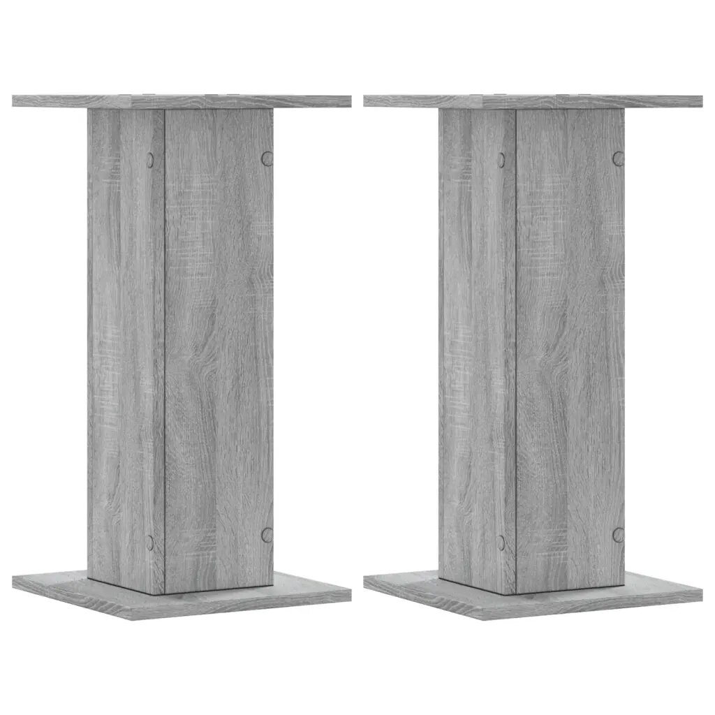 vidaXL Stojany na reproduktor 2ks sivé sonoma 30x30x60cm kompoz. drevo