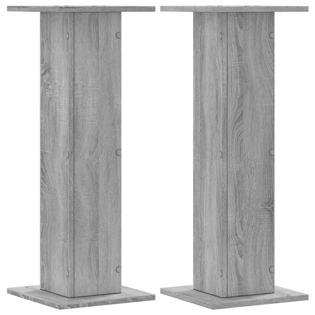 vidaXL Stojany na reproduktor 2ks sivé sonoma 30x30x80cm kompoz. drevo