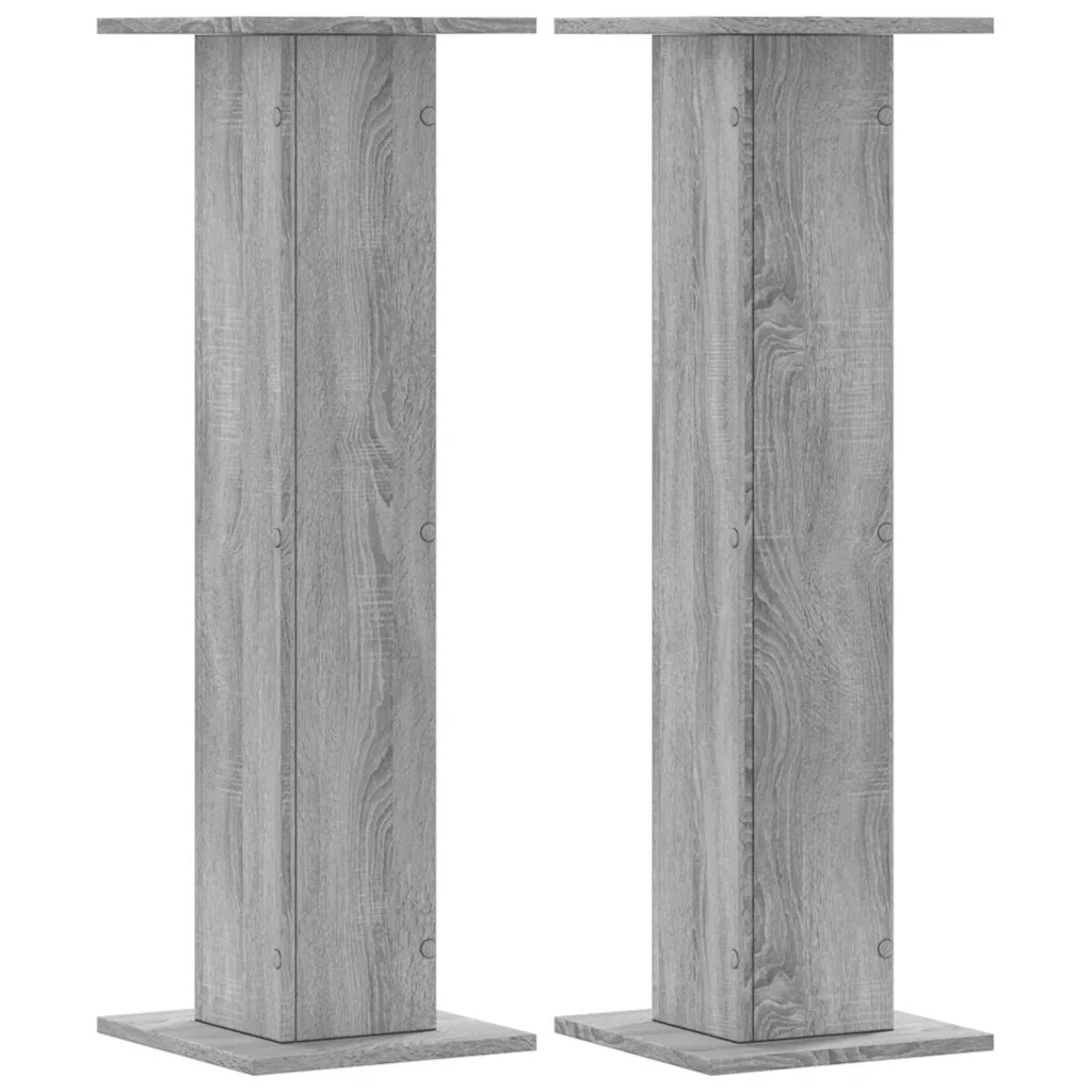 vidaXL Stojany na reproduktor 2ks sivé sonoma 30x30x95cm kompoz. drevo