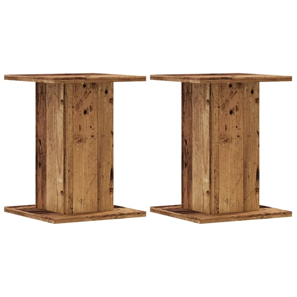 vidaXL Stojany na reproduktor 2ks staré drevo 30x30x40cm kompoz. drevo