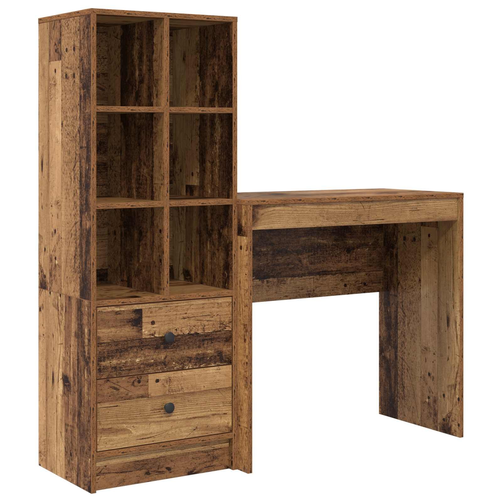 vidaXL Stôl Staré drevo 1255 x 40 x 127 cm 2 ks