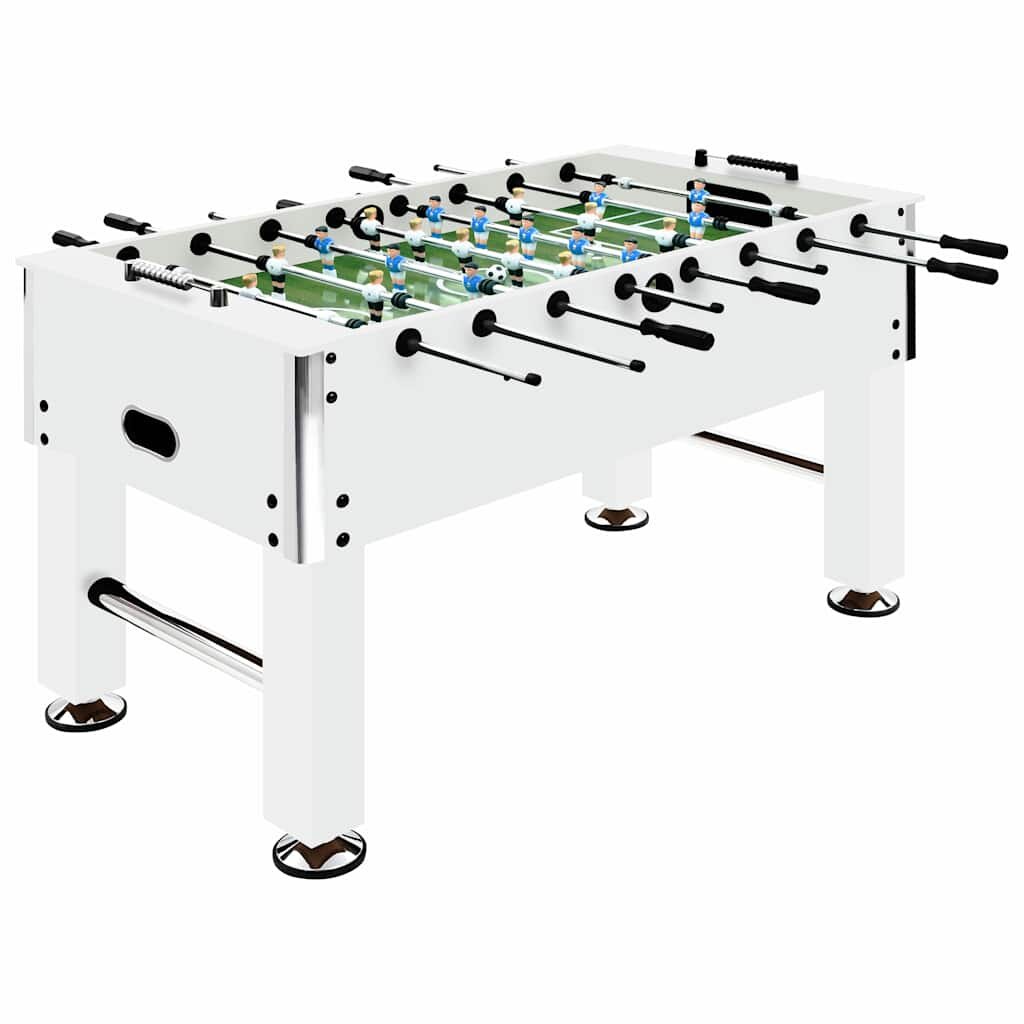 vidaXL Stolný futbal oceľ 60 kg 140x745x875 cm biely