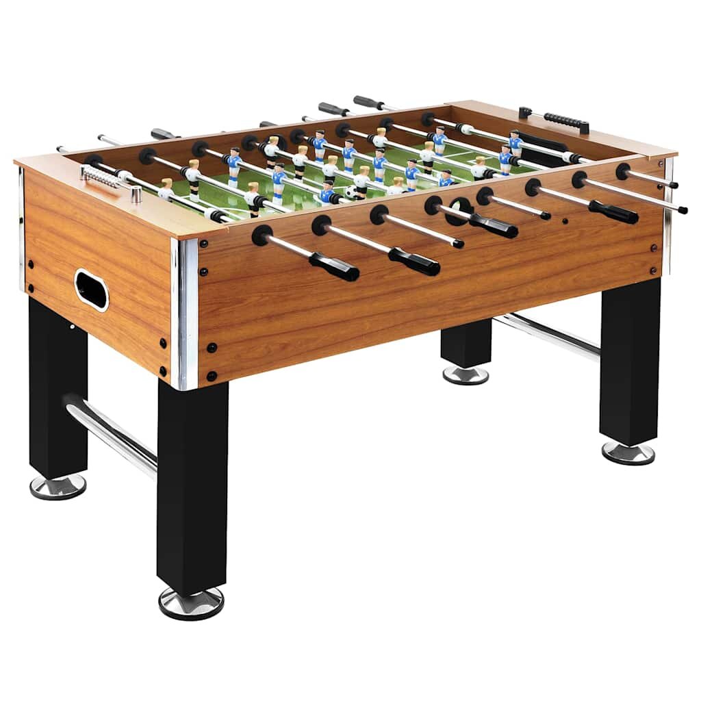 vidaXL Stolný futbal oceľ 60 kg 140x745x875 cm bledohnedý a čierny
