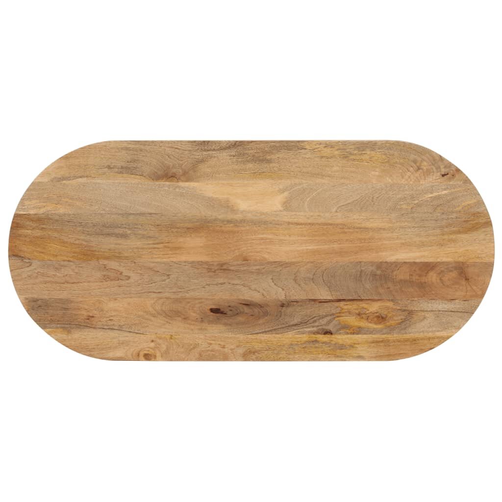 vidaXL Stolová doska 90x40x38 cm oválna masívny mangovník