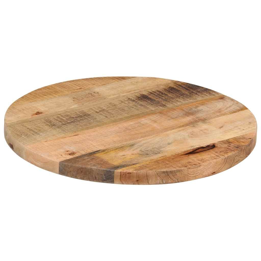 vidaXL Stolová doska Ø 40x25 cm okrúhla masívny surový mangovník