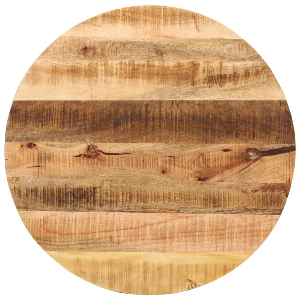 vidaXL Stolová doska Ø 70x15 cm okrúhla masívny surový mangovník