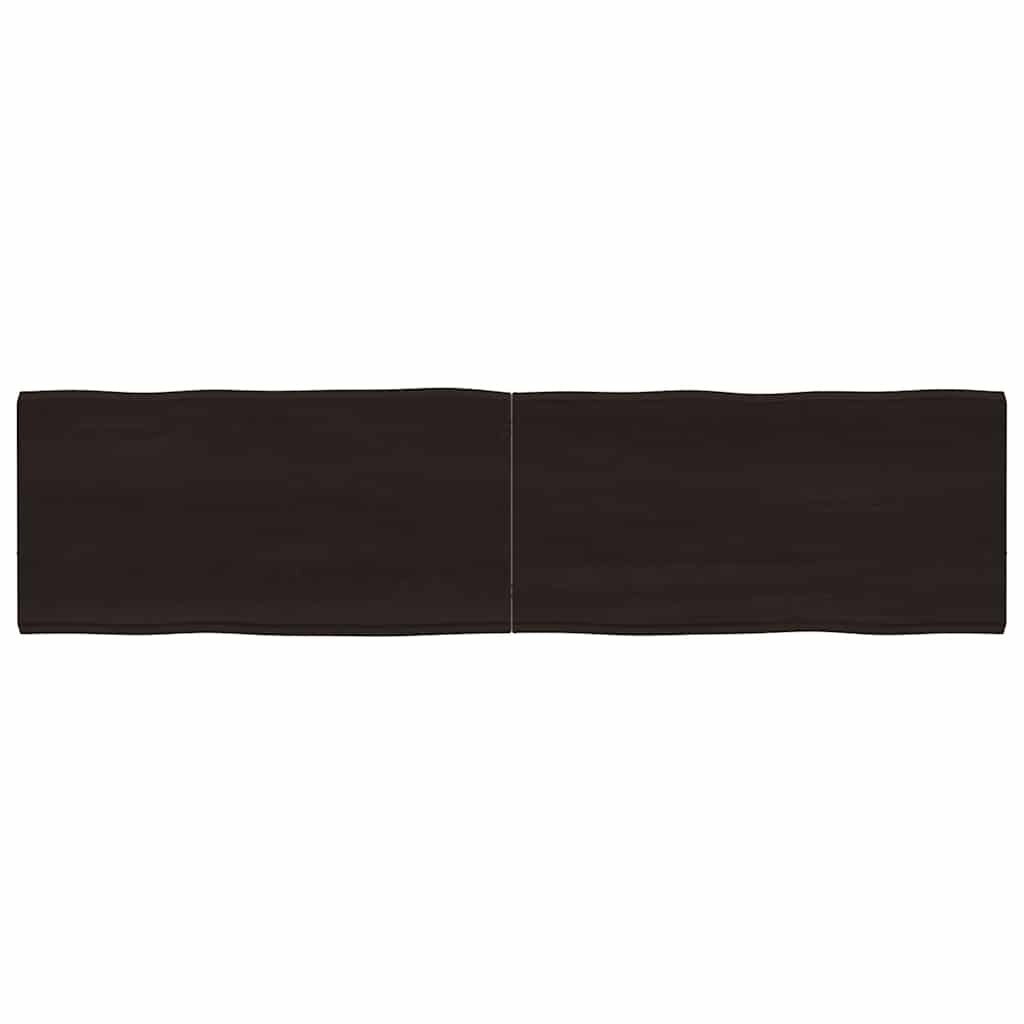 vidaXL Stolová doska tmavohnedá 160x40x(2-4)cm ošetrený masív hrany