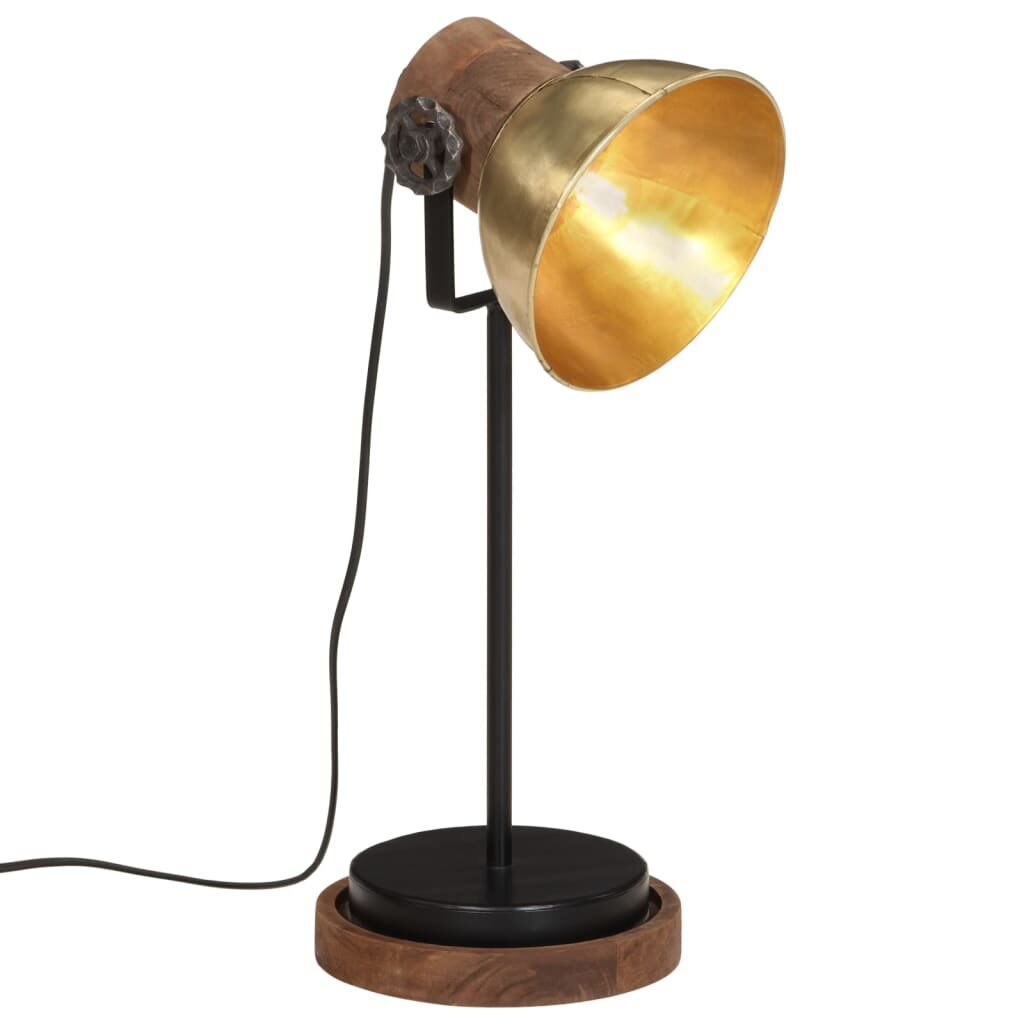 vidaXL Stolová lampa 25 W starožitná mosadzná 17x17x50 cm E27