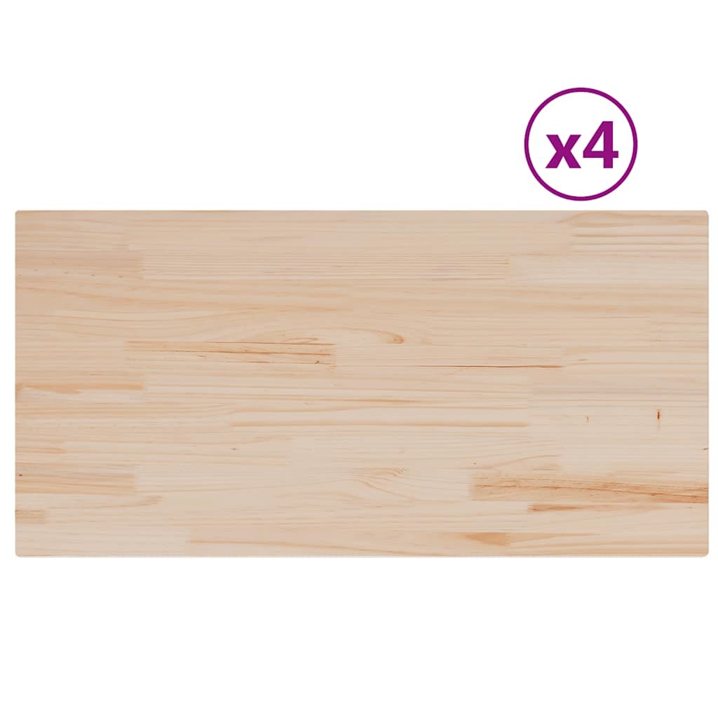 vidaXL Stolové dosky 4 ks 100x50x25 cm obdĺžnikové masívna borovica