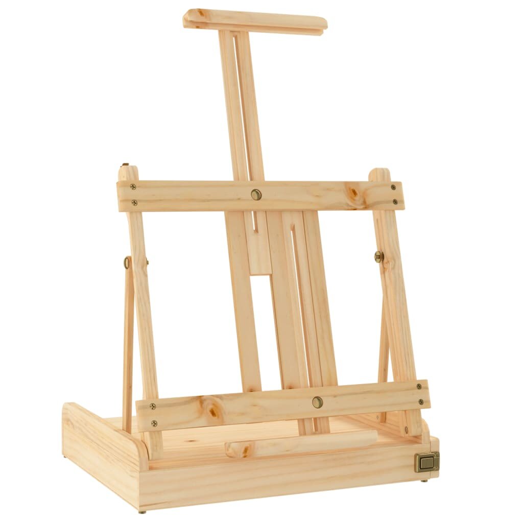 vidaXL Stolový stojan so zásuvkou 415x37x12 cm masívna borovica