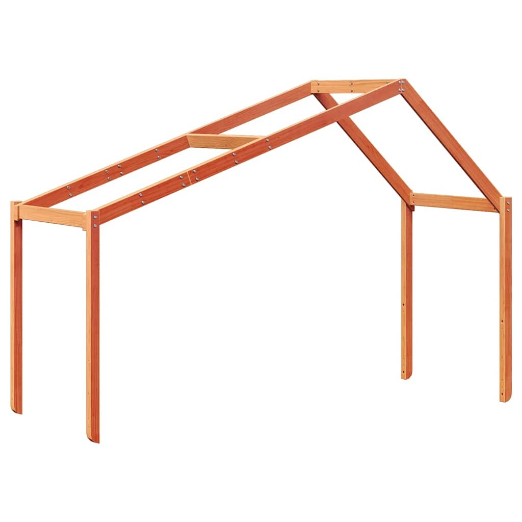 vidaXL Strecha na detskú posteľ voskovohnedá 213x955x1445cm borovica