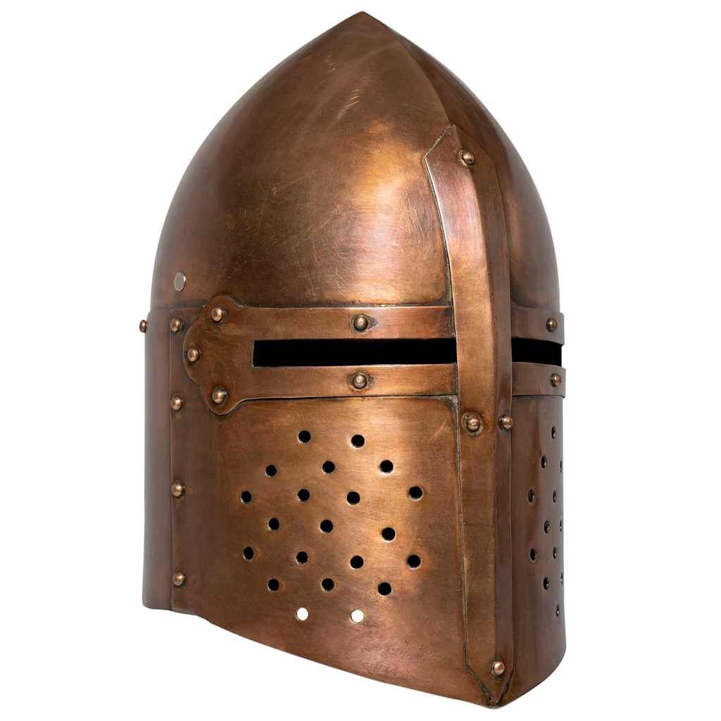 vidaXL Stredoveká rytierska prilba pre LARP starožitná replika medená oceľ