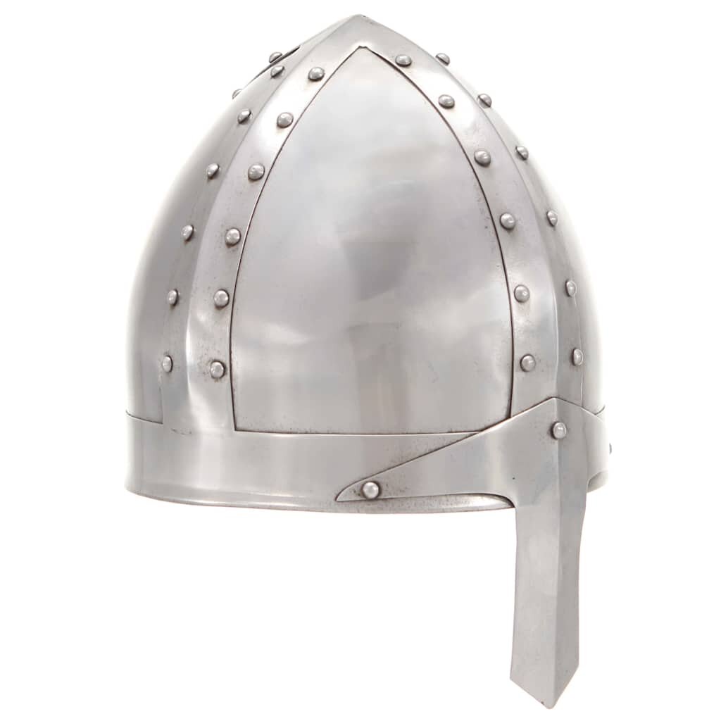 vidaXL Stredoveká rytierska prilba pre LARP starožitná replika strieborná oceľ