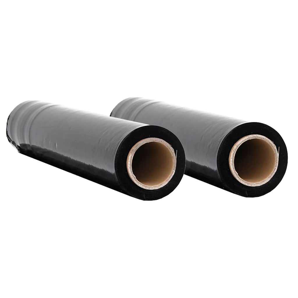 vidaXL Stretch Film 2 ks Čierna 30 μm 50 cm x 300 m
