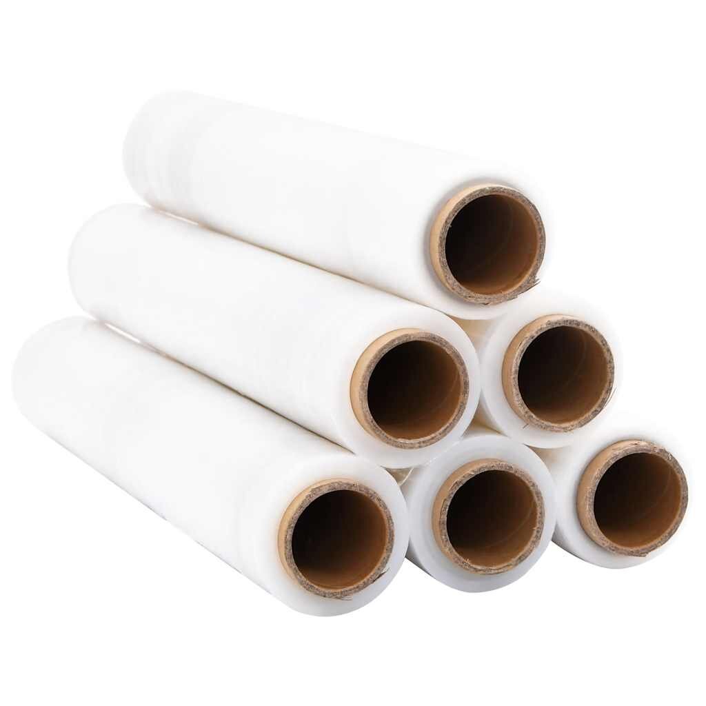 vidaXL Stretch Fólia 6 ks Transparentná 17 μm 50 cm x 150 m