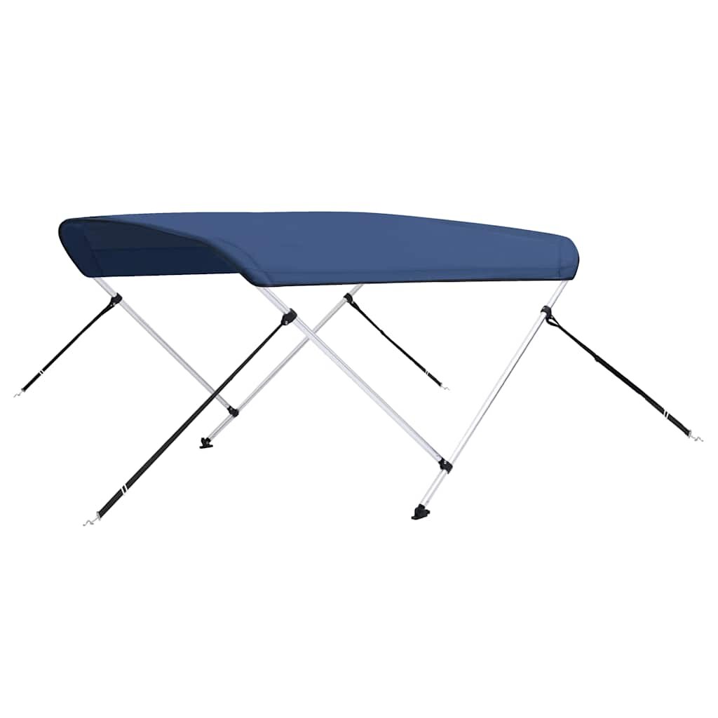 vidaXL Strieška Bimini s 2 oblúkmi námornícka modrá 150x120x110 cm