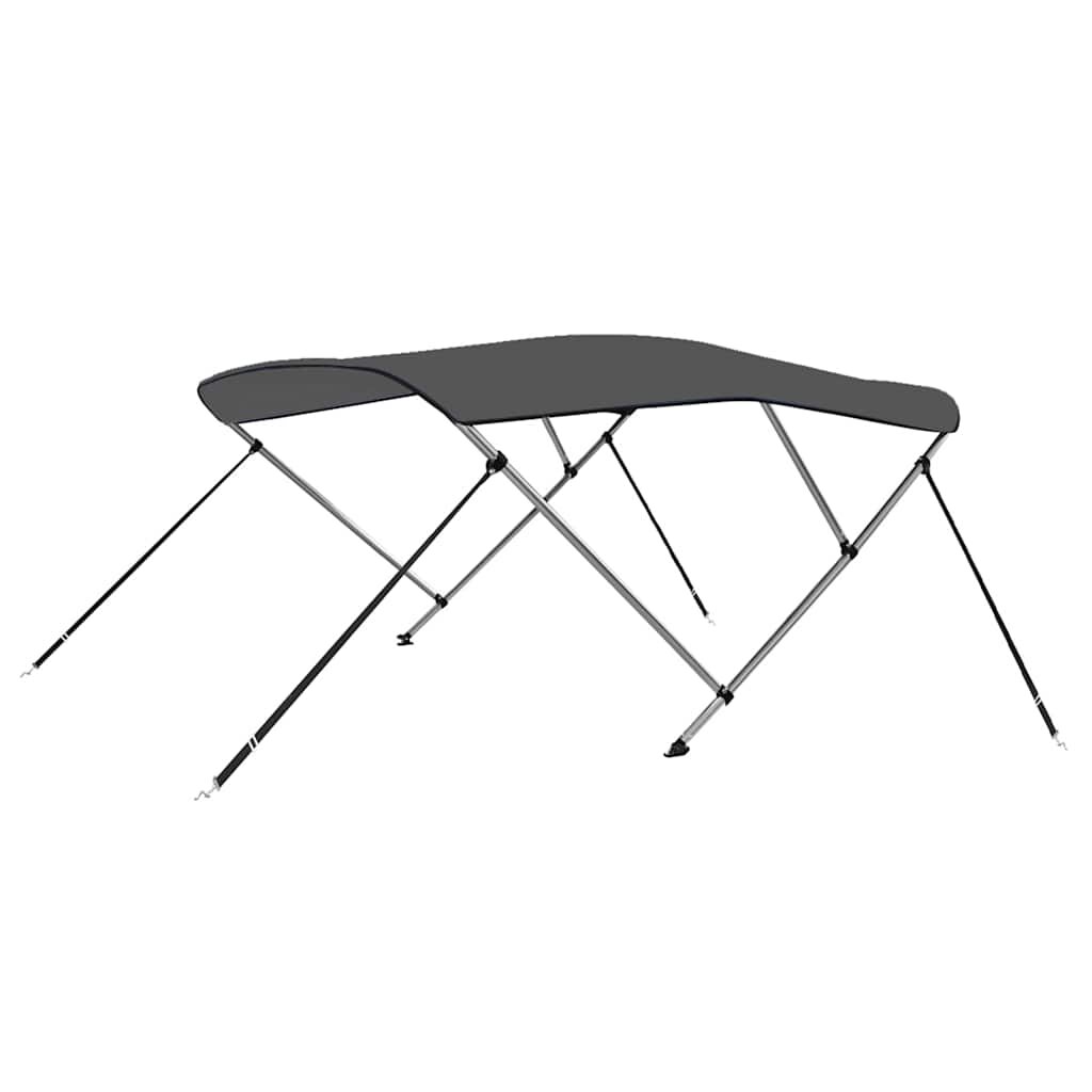 vidaXL Strieška Bimini s 3 oblúkmi antracitová 183x160x137 cm
