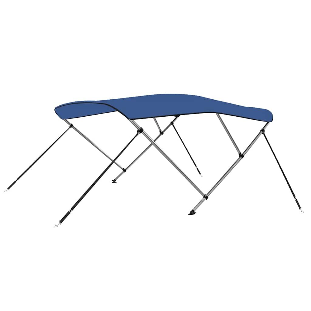 vidaXL Strieška Bimini s 3 oblúkmi modrá 183x196x137 cm