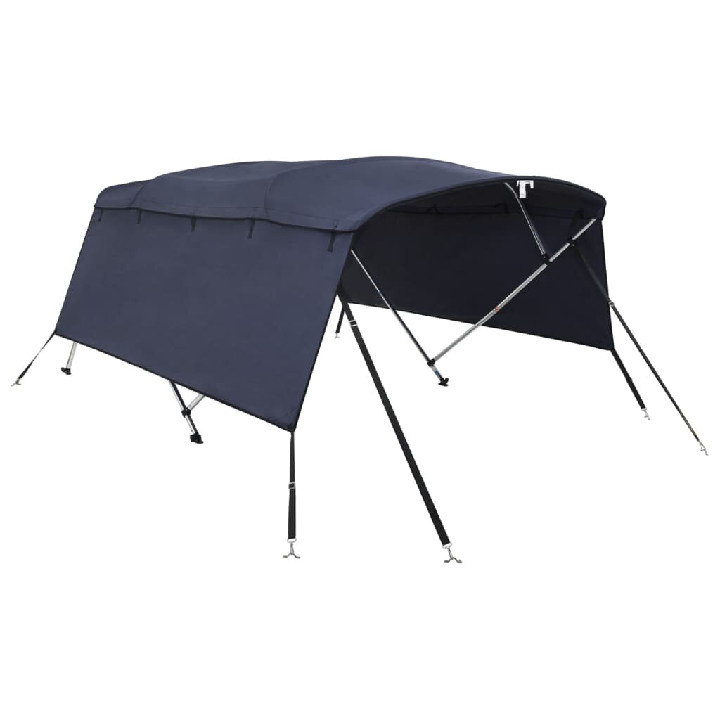 vidaXL Strieška Bimini s 4 oblúkmi a stenami 243x(230-244)x137 cm