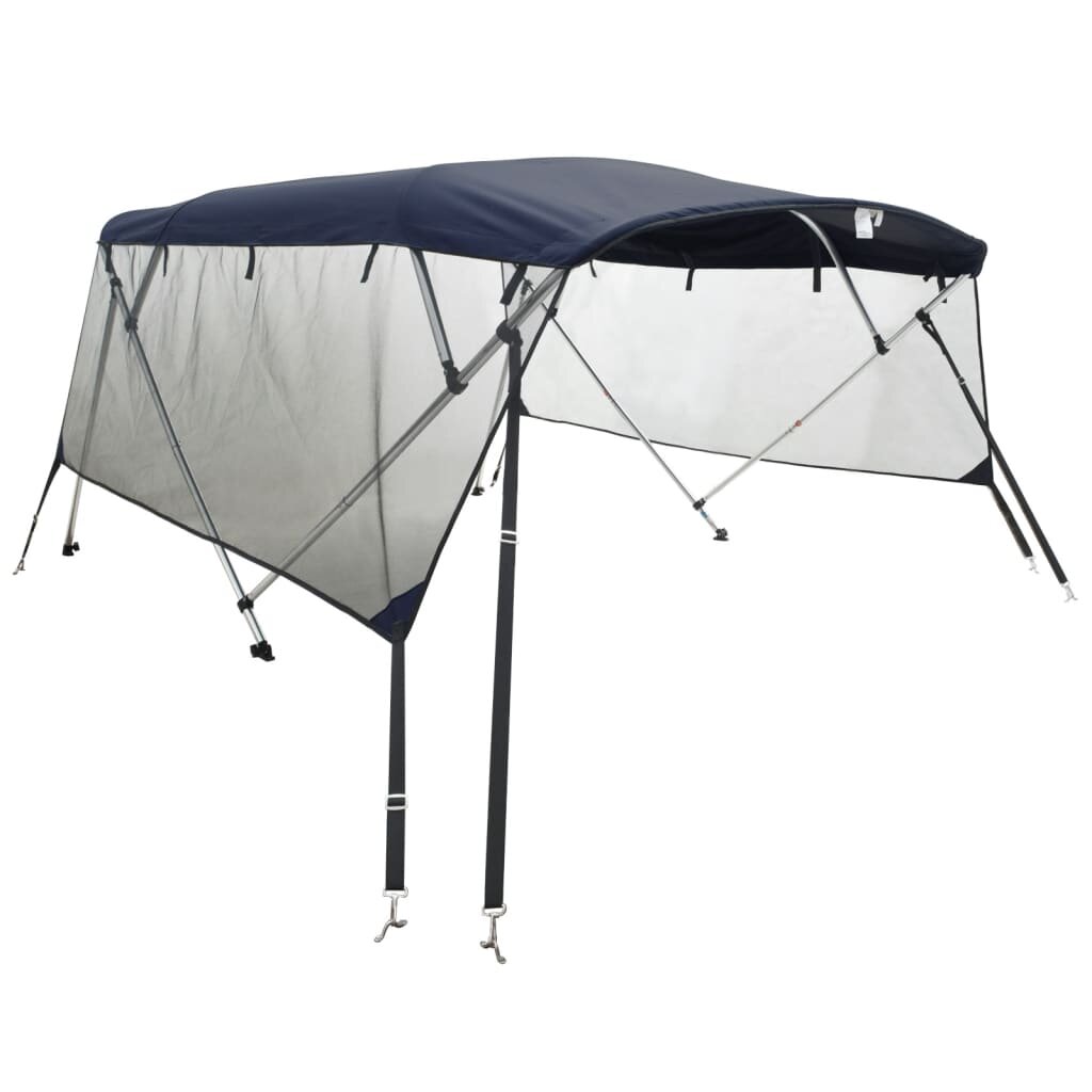 vidaXL Strieška Bimini so 4 oblúkmi a stenami 243x(170-182)x137 cm