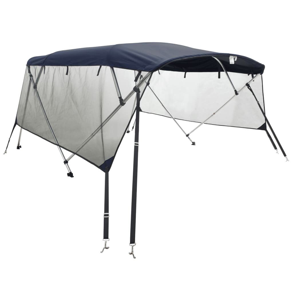 vidaXL Strieška Bimini so 4 oblúkmi a stenami 243x(185-198)x137 cm