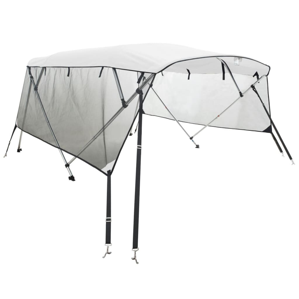 vidaXL Strieška Bimini so 4 oblúkmi a stenami 243x(185-198)x137 cm