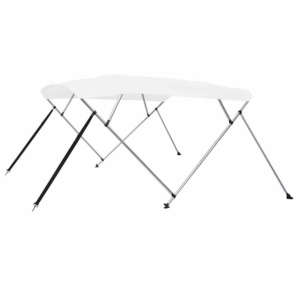 vidaXL Strieška Bimini so 4 oblúkmi biela 243x196x137 cm