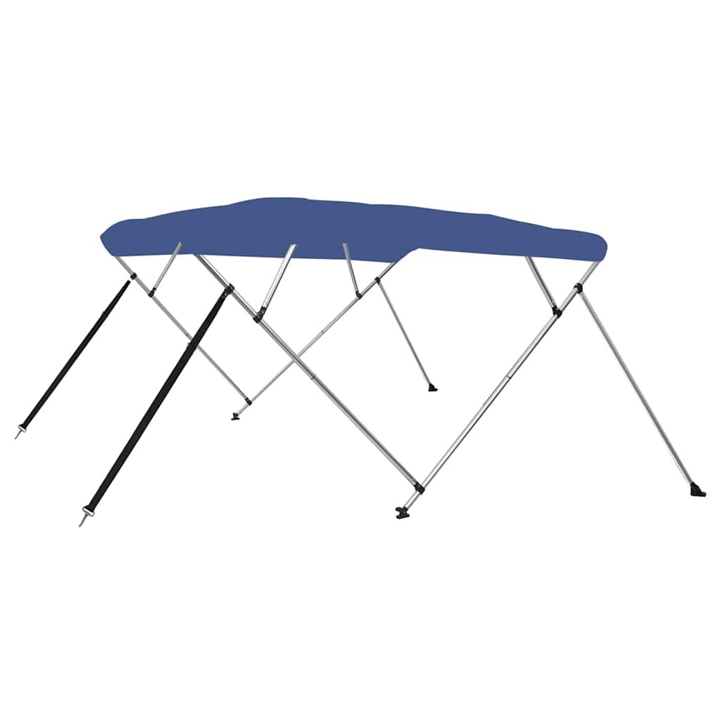 vidaXL Strieška Bimini so 4 oblúkmi modrá 243x196x137 cm