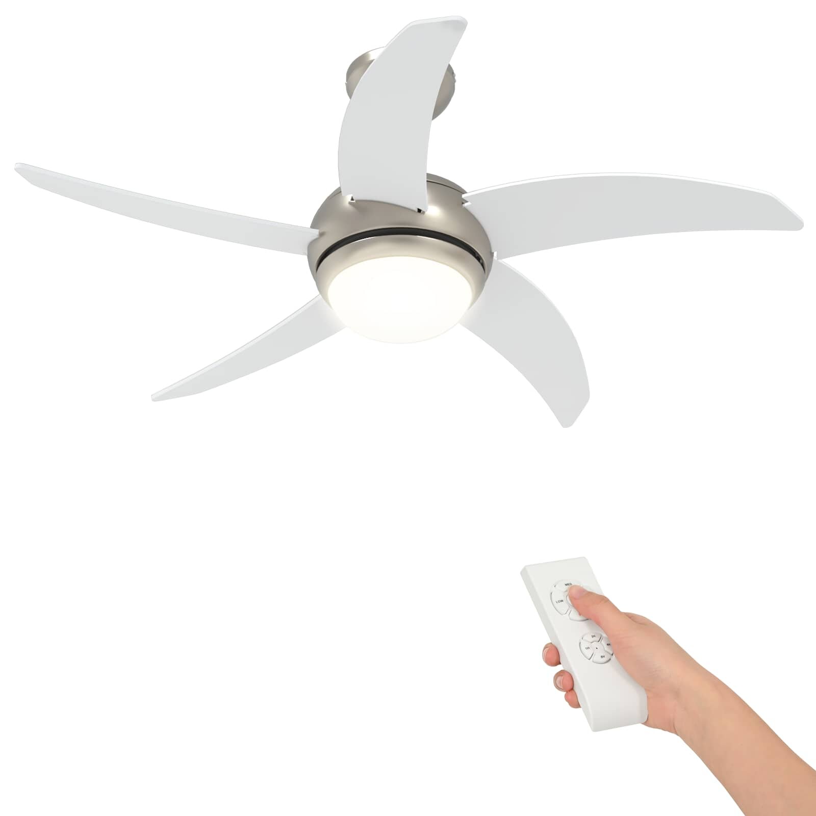 vidaXL Stropný ventilátor s osvetlením a diaľkovým ovládaním Ø 110 cm