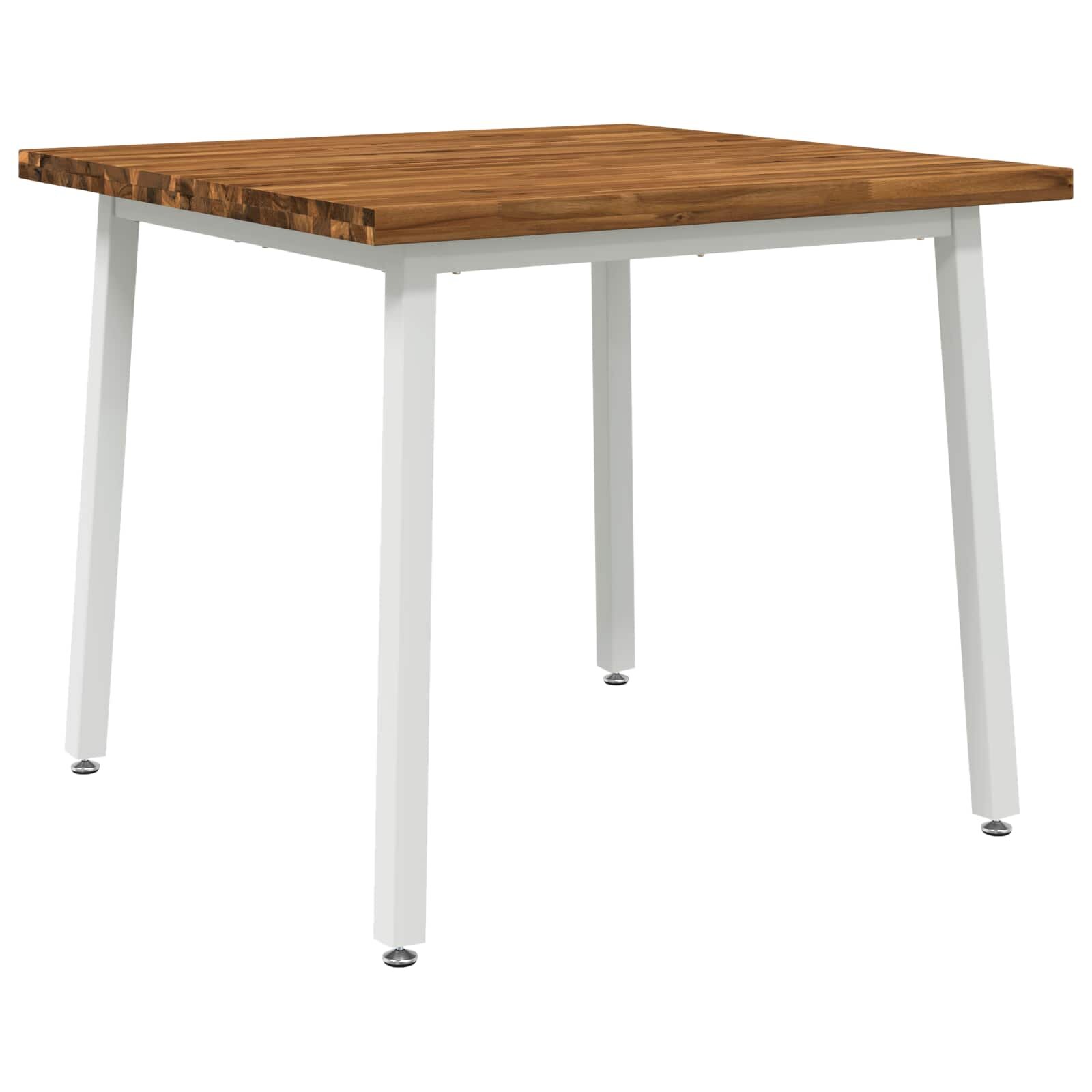 vidaXL Štvorcový jedálenský stôl 90 x 90 x 75 cm Pevné akáciové drevo