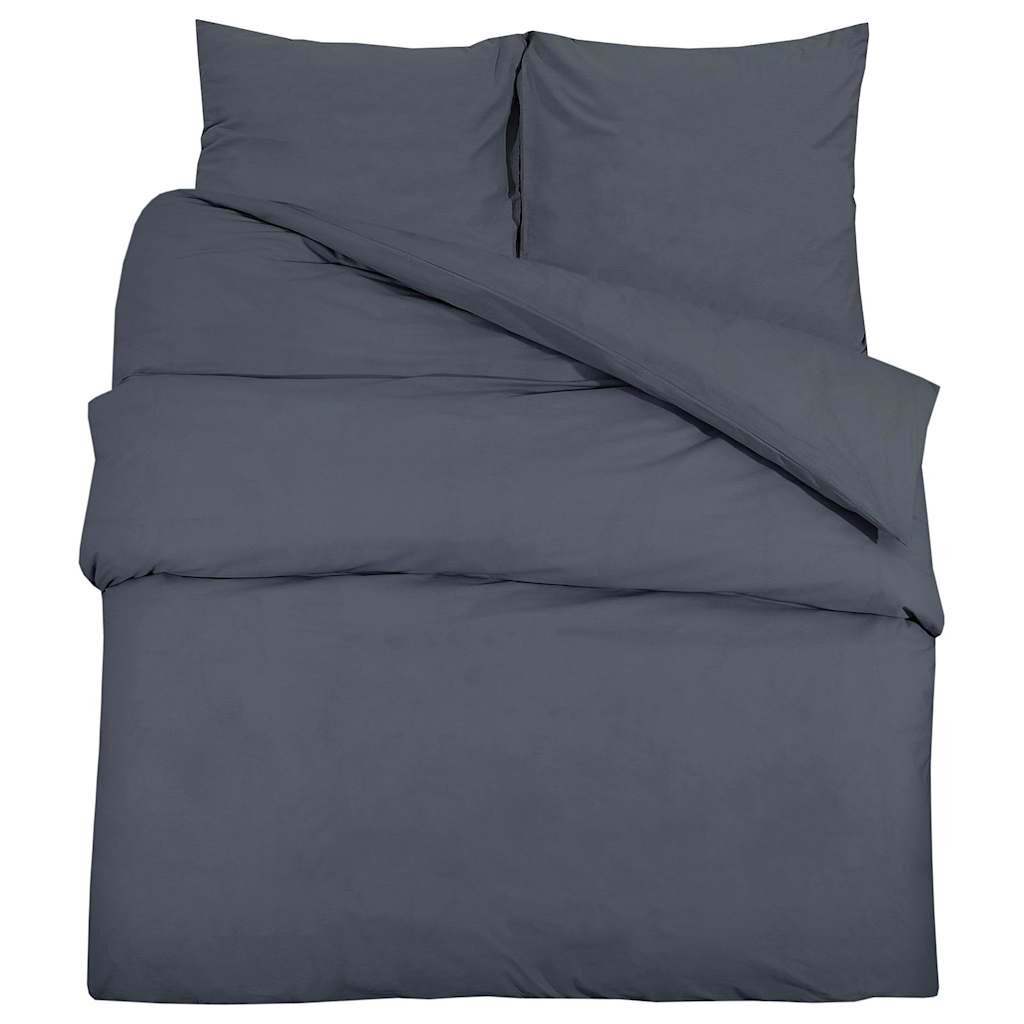 vidaXL Súprava obliečok antracitová 200x220 cm ľahké mikrovlákno