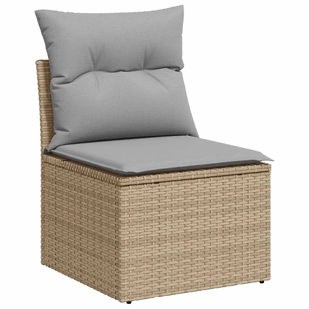 vidaXL Súprava záhradných pohoviek 7 ks 6-miestne Beige a svetlo šedá